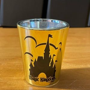 Walt Disney World Magic Kingdom Cinderella‘s Castle Mickey Gold Shot Glass New